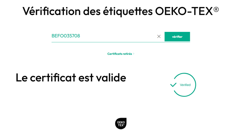 certification oeko tex couches lavables