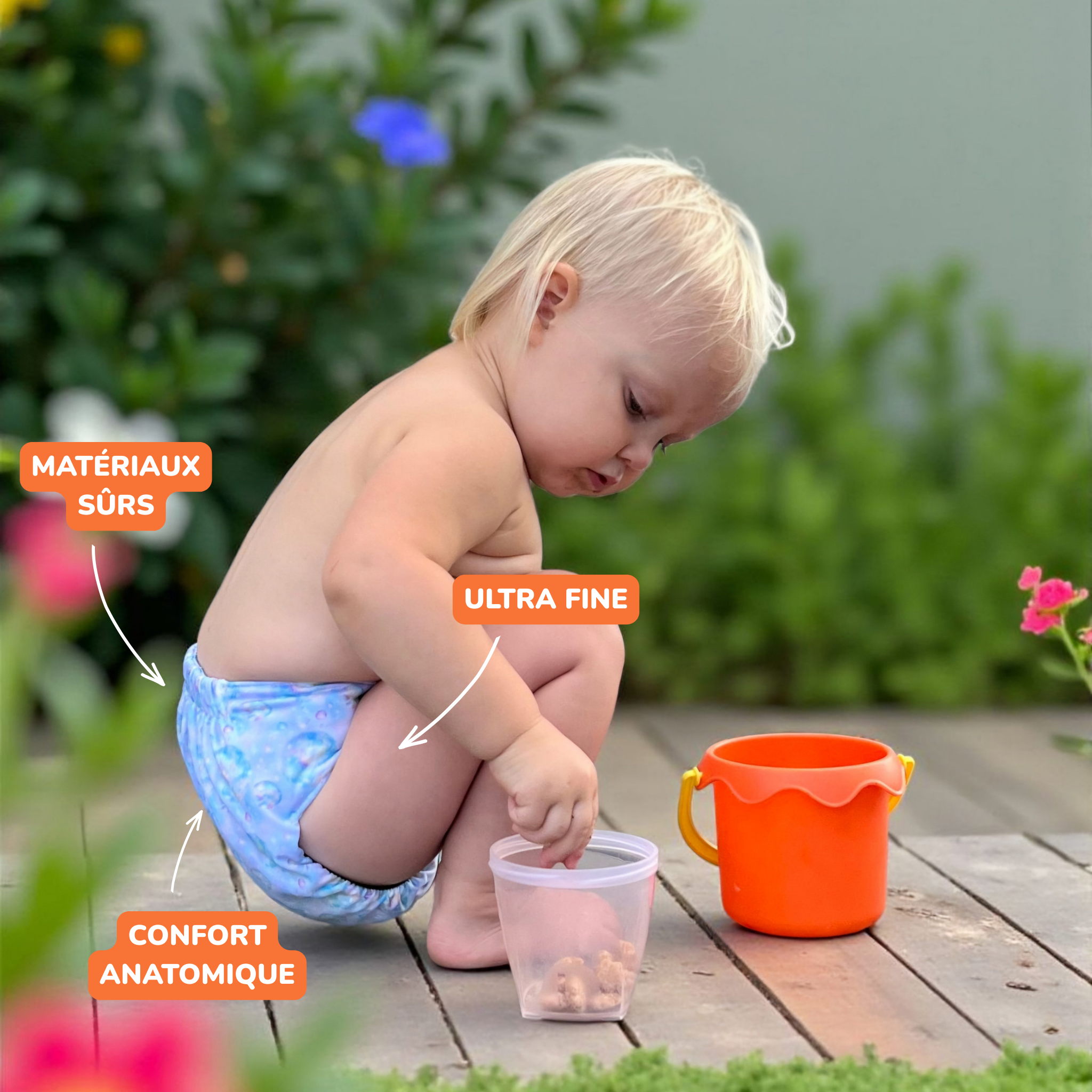 couche lavable piscine de bain