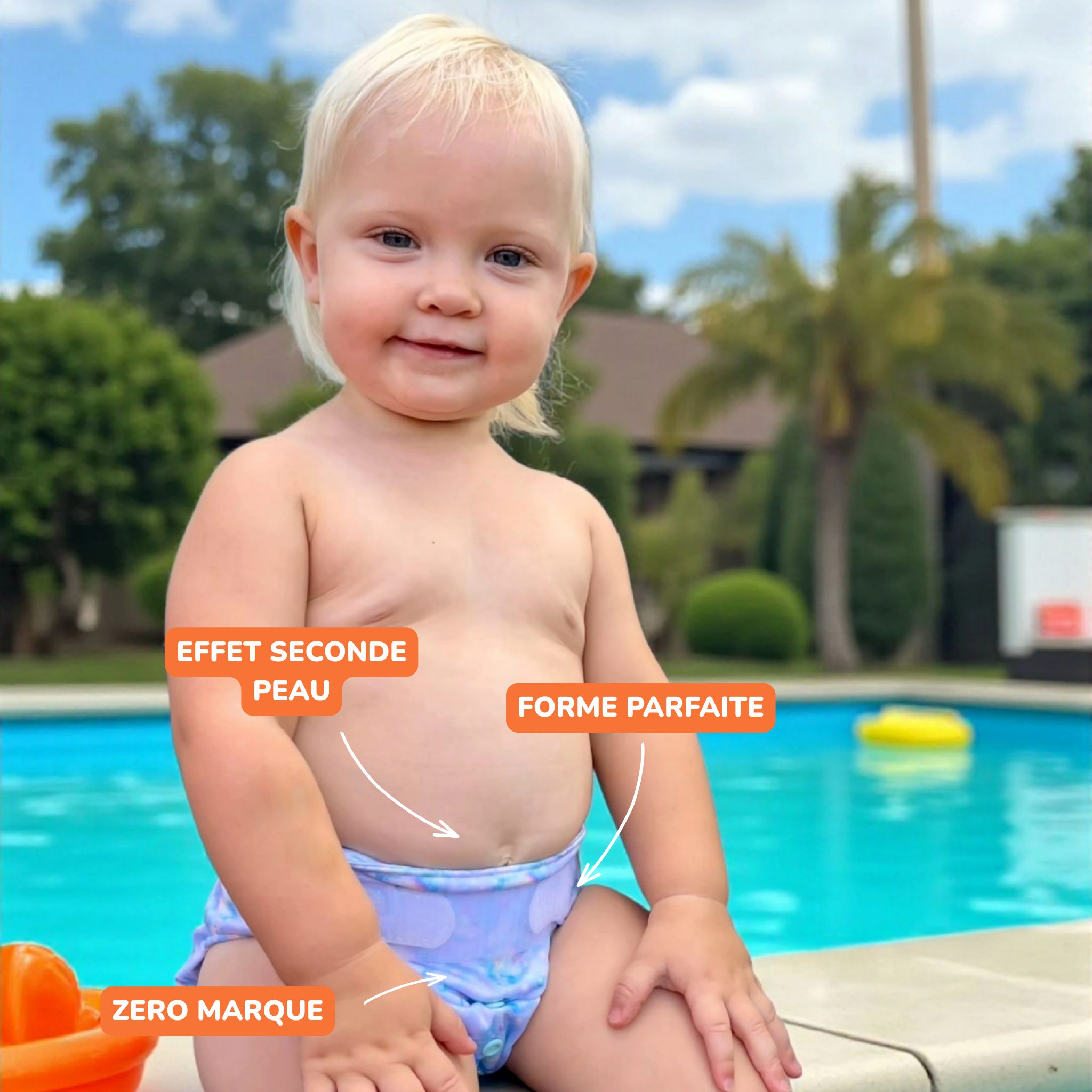 couche lavable de piscine bebe